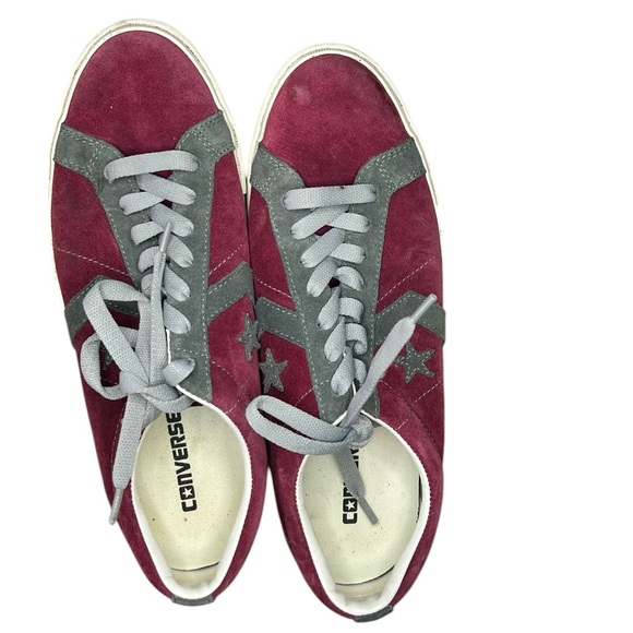 Converse Unisex One Star sneakers - Burgundy/Gray - Size -W (11.5) M (10) - Picture 3 of 8